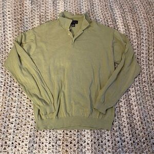 Croft & Barrow Light Olive V-Neck Sweater